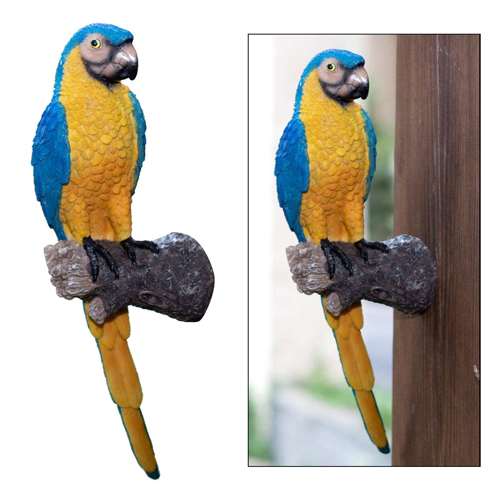 Blesiya Tượng Vẹt Vườn Bằng Nhựa Mô Phỏng, Sân Sau Macaws Bãi Cỏ Trang Trí Tường Hình Chim