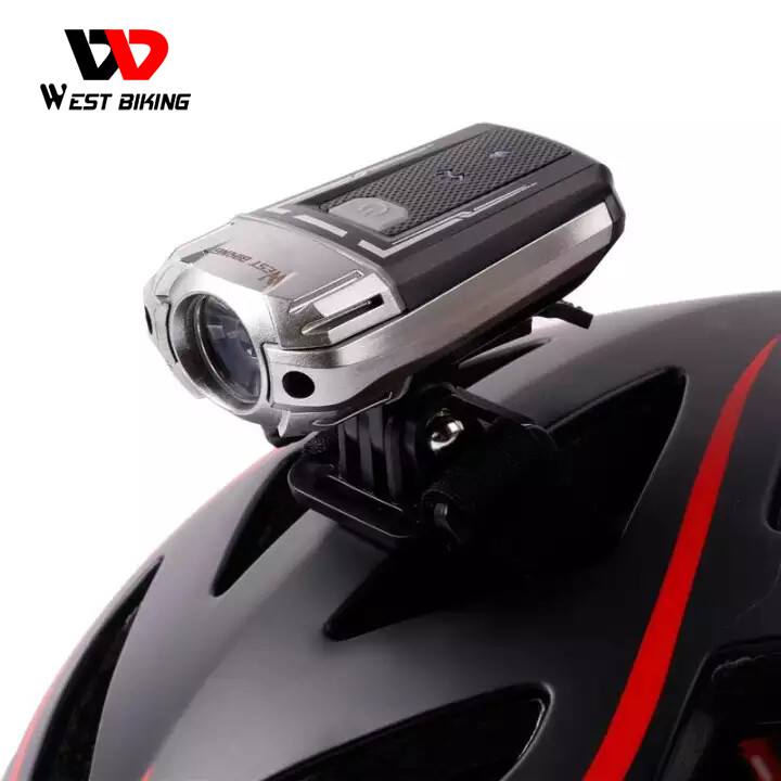 WEST BIKING Bicycle Light USB Rechargeable Headlight LED Helmet Night Lighting Safety Handlebar Front Flashing Bike Light