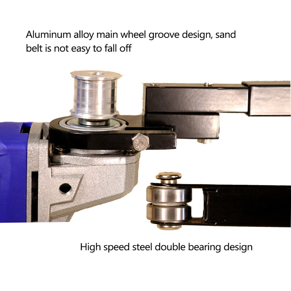 KKmoon Angle Grinder Modified Sand Belt Machine Woodworking Sand Belt Machine Mini Machine Multipurpose Utility Modification Tool Suitable for Model 100 Angle Grinder