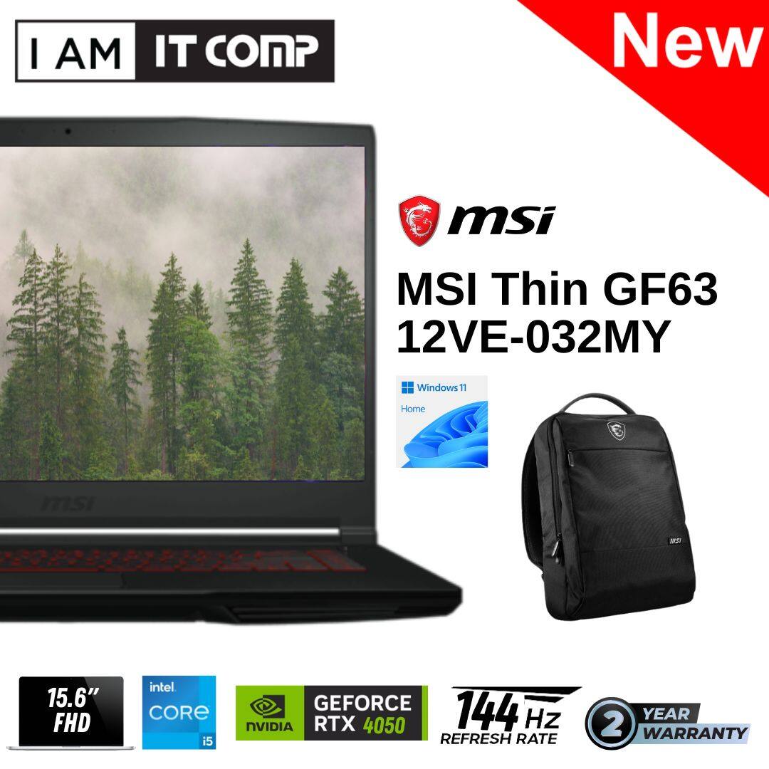 Msi Thin Gf Ve My Fhd Hz Gaming Laptop I H Gb Gb Ssd Rtx Gddr