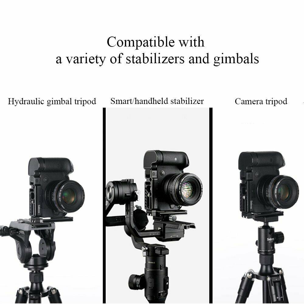 Selens L-Bracket Camera Cage Rig for Canon EOS R5 R6 Quick Release with Magnetic