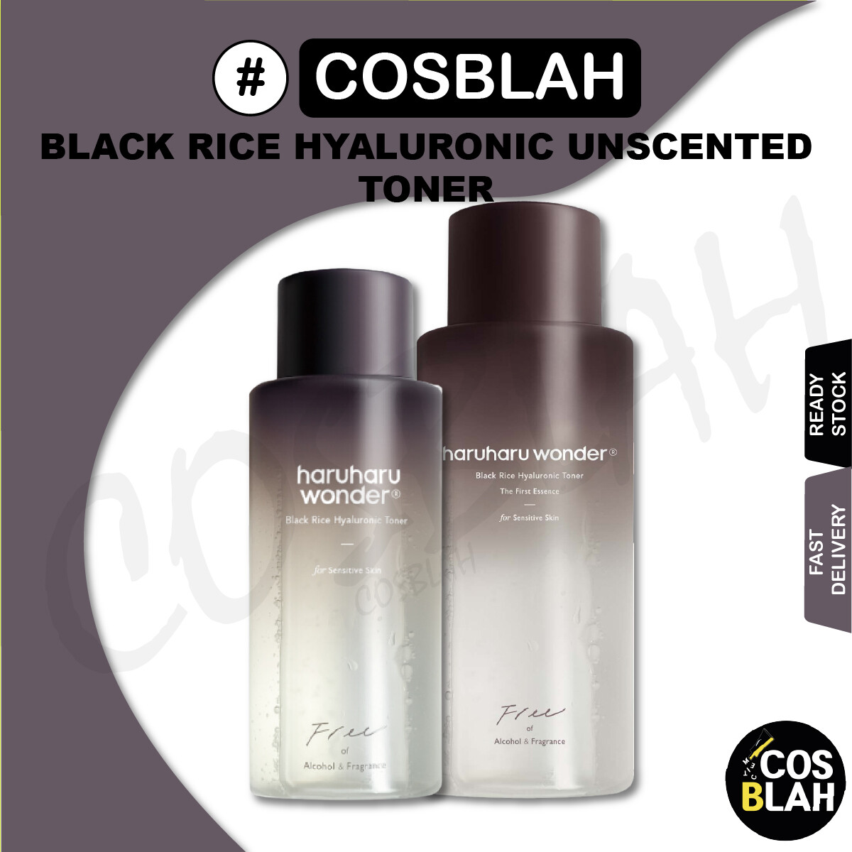 Black Rice Hyaluronic Toner / free of alcohol & fragrance 150ml / 300ml