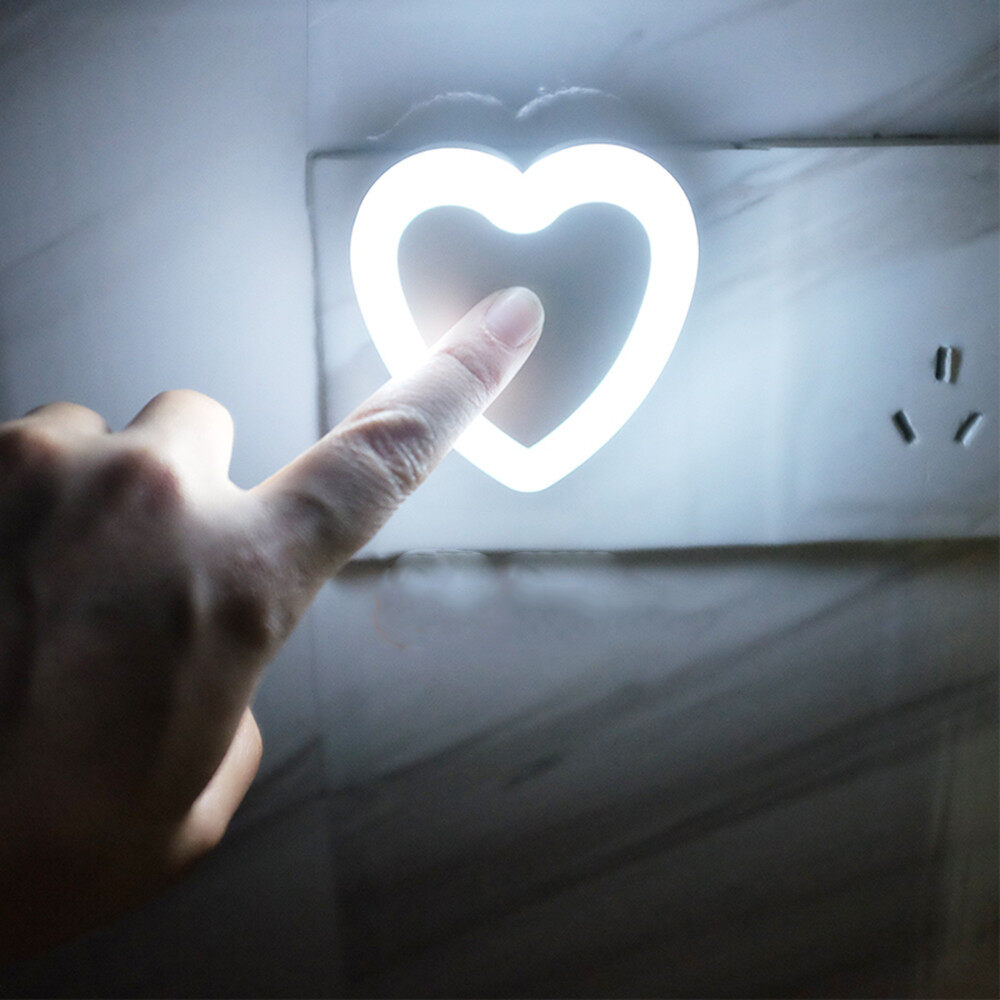 Sanhe Love LED Night Intelligent Light Control Induction Heart-shaped Night Light