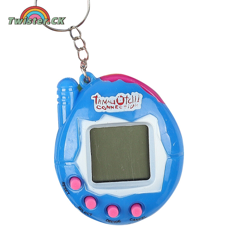 Twister.CK Nostalgic Tamagotchi Virtual Electronic Pets Machine Mini Handheld Game Console Solid Color Children Gifts