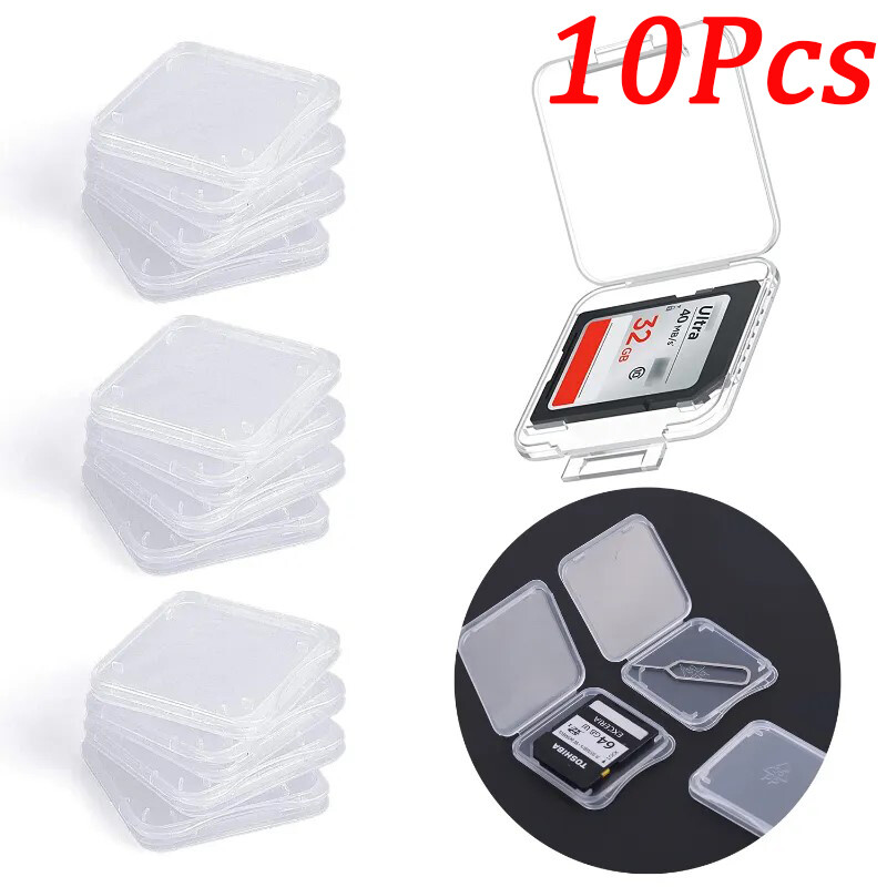 6 cái 8-in-1 đồ đựng bảo vệ nhựa trong suốt mini cho SD SDHC TF MS lưu trữ thẻ nhớ trường hợp túi hình hộp