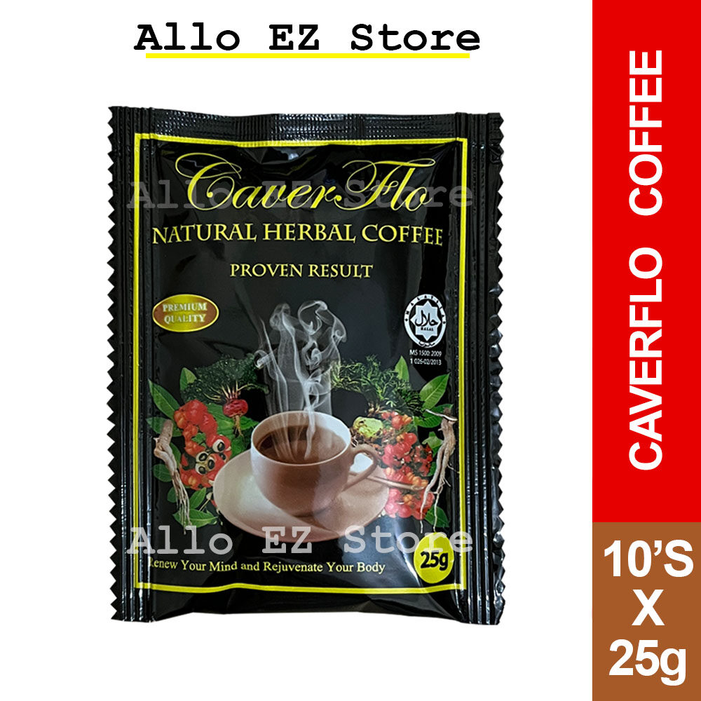 Caverflo Coffee Natural Herbal Tongkat Ali Maca Guarana Men Power