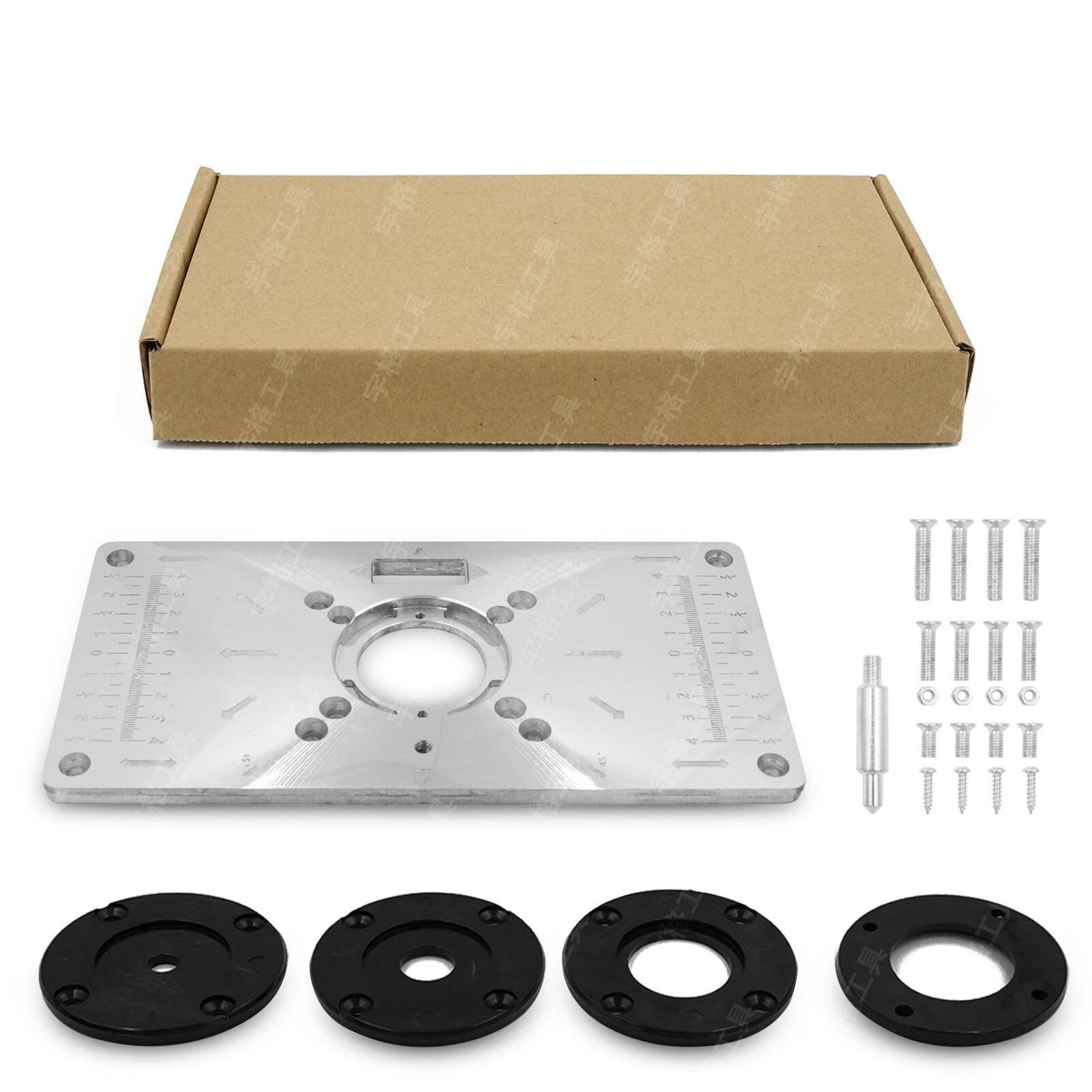 Milling Guide Table Insert Plate, Trimming Machine Flip Plate Wear Resistance Stable for Garage