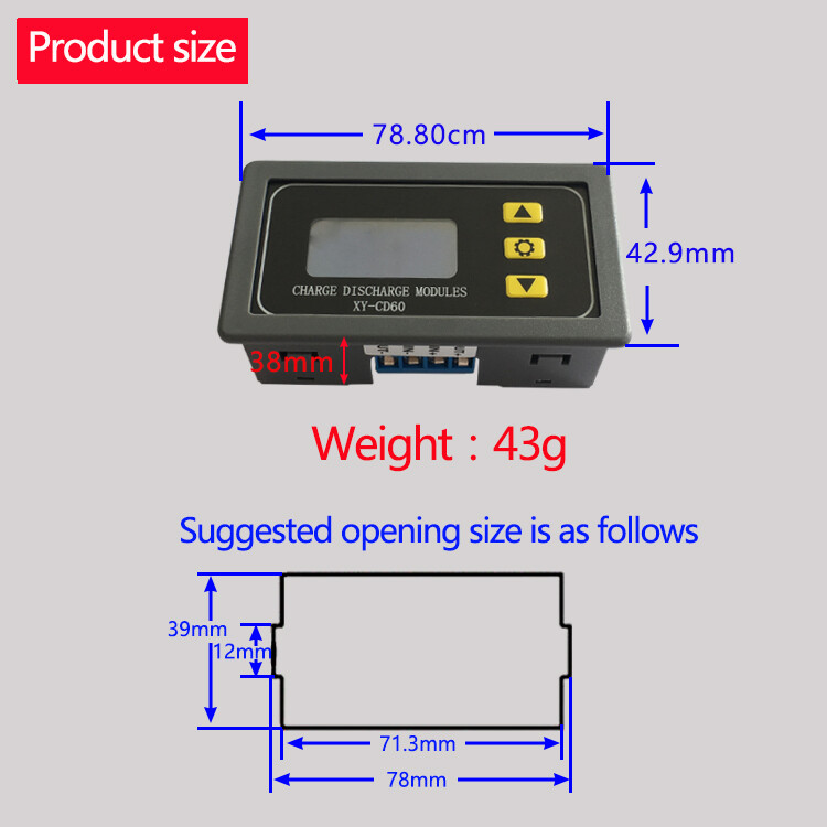 Aideepen  CD60 Solar Battery Charger Controller DC6-60V Charge Discharge Protection Module