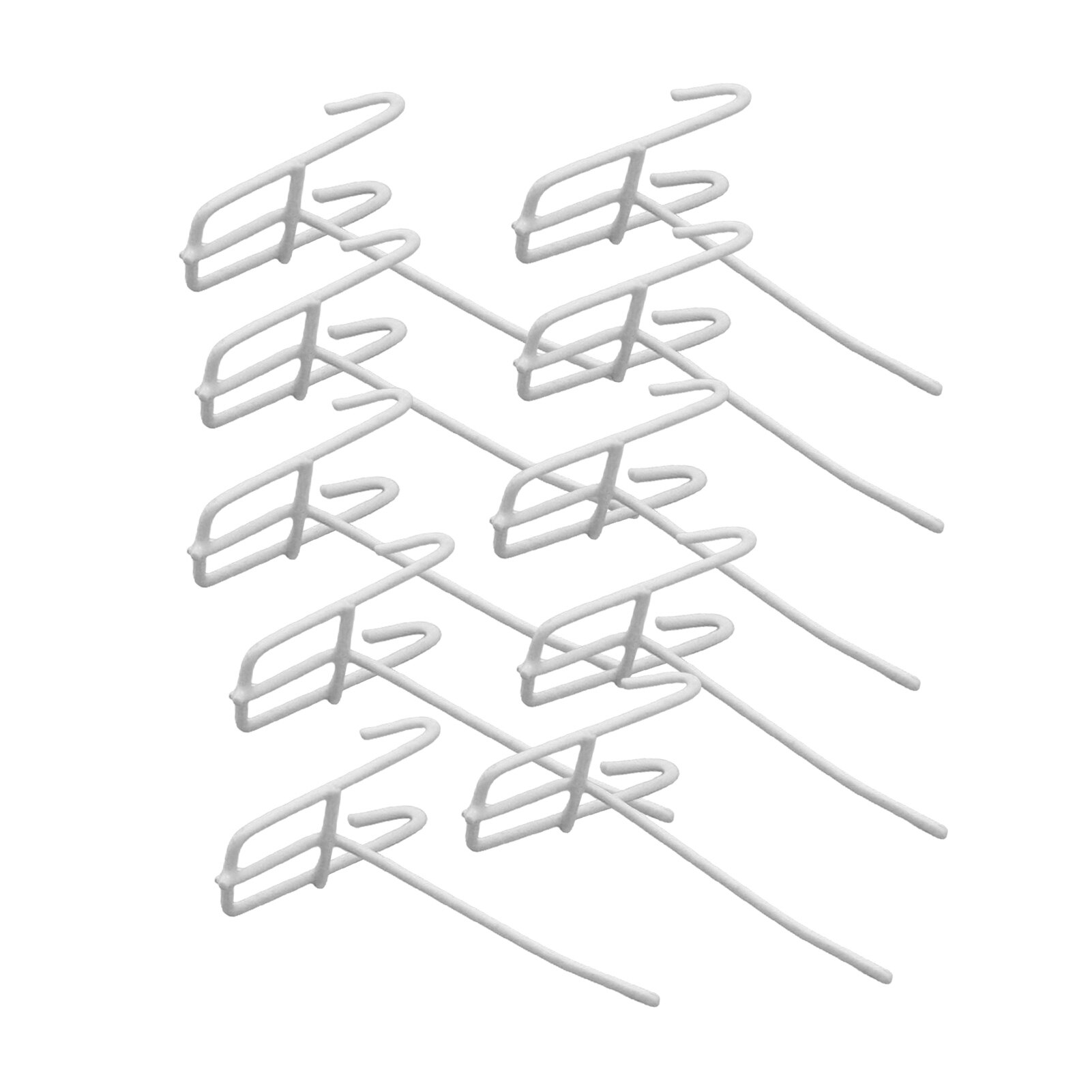 10 Hooks Shelf Hooks Grid Iron Hooks10Pcs Hooks Wear-Resistant Removable Metal Stable Mesh Panel Hangers For Home