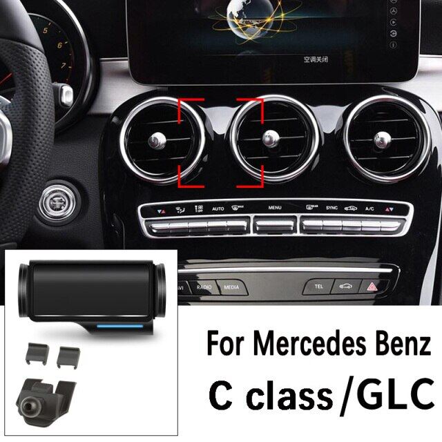 Special car phone holder for mercedes benz c class 2016-2018 w205 glc c180 c260 c200 in car magnetic cell mobile phone mount
