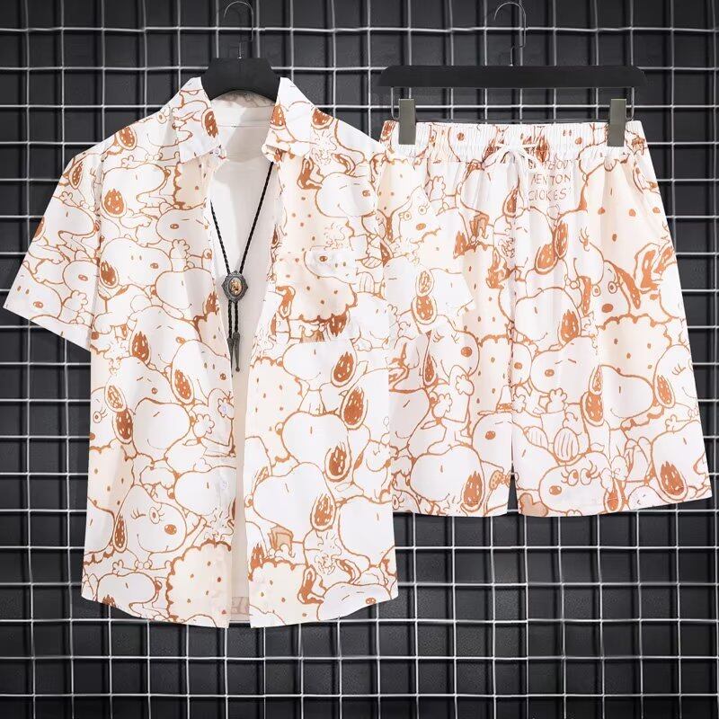 Áo Áo sơ mi áo vét Hawaii + quần short