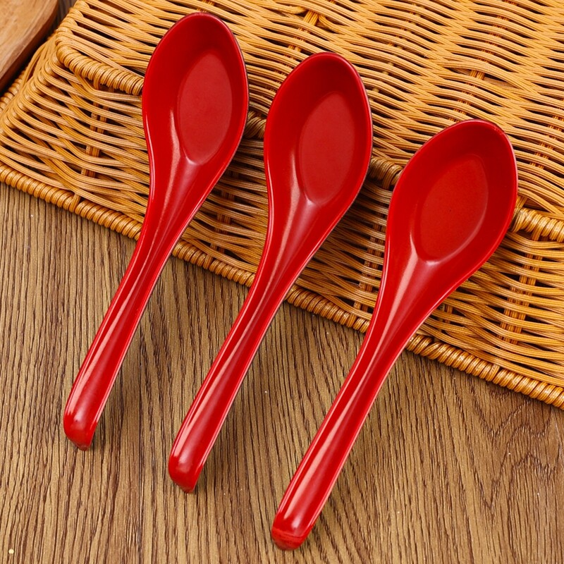 Cán bằng nhựa dài muỗng Bộ đồ ăn nhà bếp cho súp cháo cà phê tráng miệng muỗng