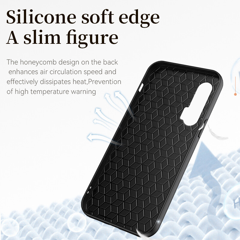For Huawei Nova6 Case Luxury Leather Texture Shockproof Phone Cover Huawei Nova6SE TPU Soft Casing
