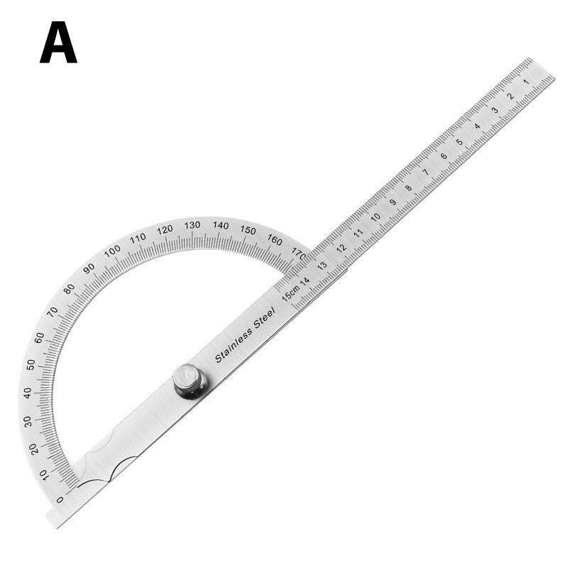 DENG 180 Degree Protractor Metal Angle Finder Goniometer Angle Ruler Woodworking Tool