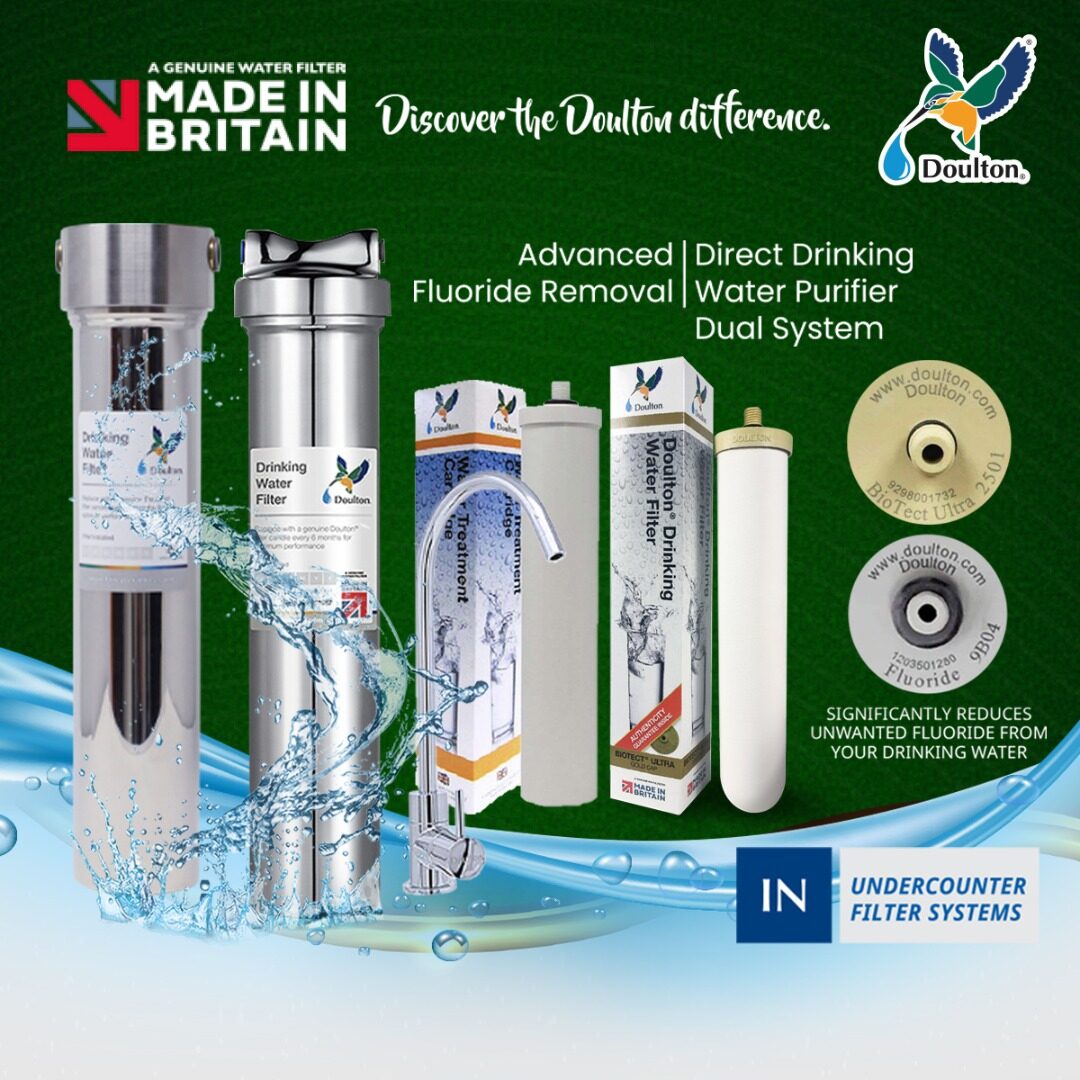 Doulton 2 Stage Stainles Steel Double Water Filter System HIS+DIS