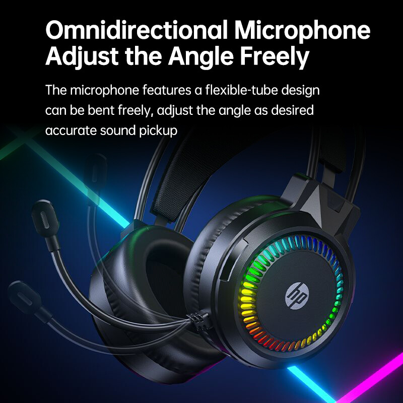 HP Wired Gaming Headset - 50mm Dynamic Unit Omnidirectional Mic H220