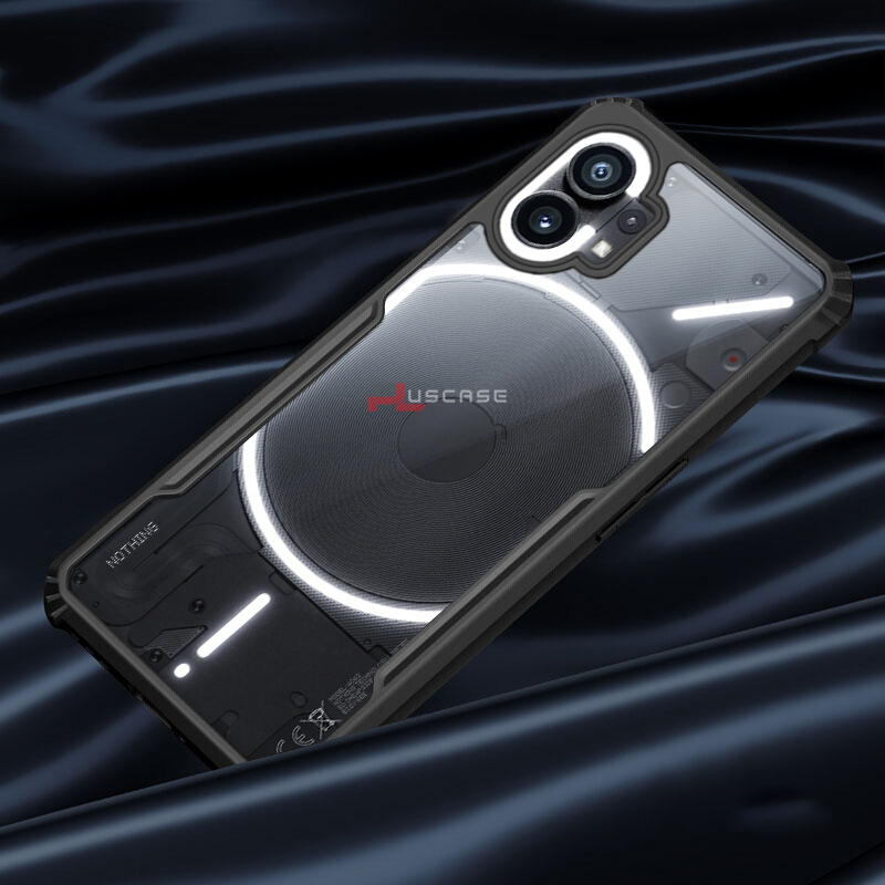 PlusCase for Nothing Phone (1) Case Air Cushion Hard Crystal Clear Back Soft Border Shockproof Full Protection Phone Casing