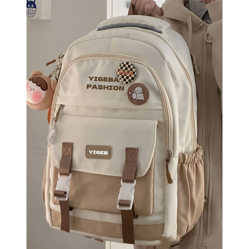 HOBIBEAR schoolbag female student simple capacity backpack Japanese ins boys and girls backpack