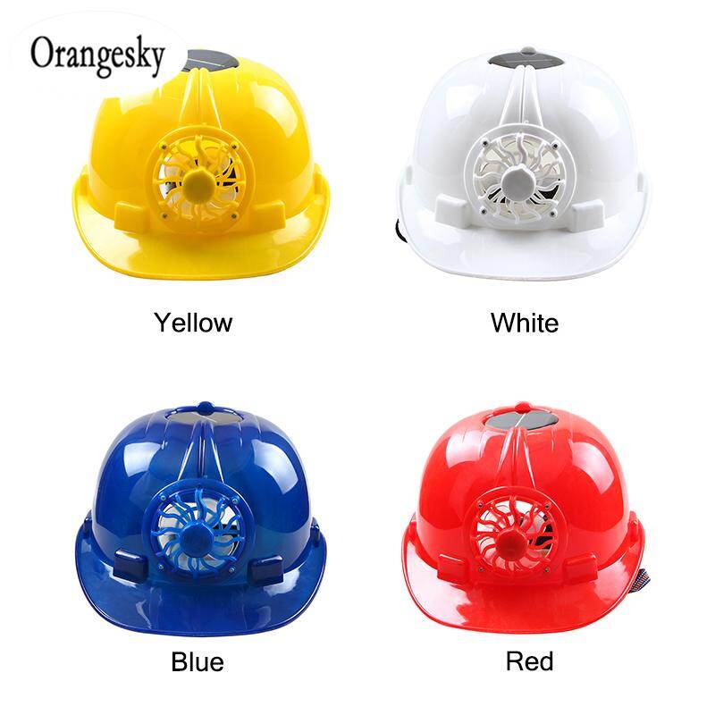 Solar Helmet Ventilated Safety Helmet with Cooling Fan COD (In Stock)