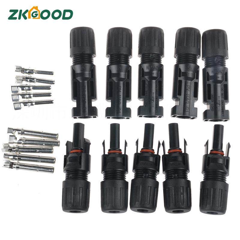 Zkgood 10/20/30/50 Đôi MC4 30A Nam Nữ M/F Dây PV Đầu Nối Dây Cáp bộ Bảng Điều Khiển Năng Lượng Mặt Trời