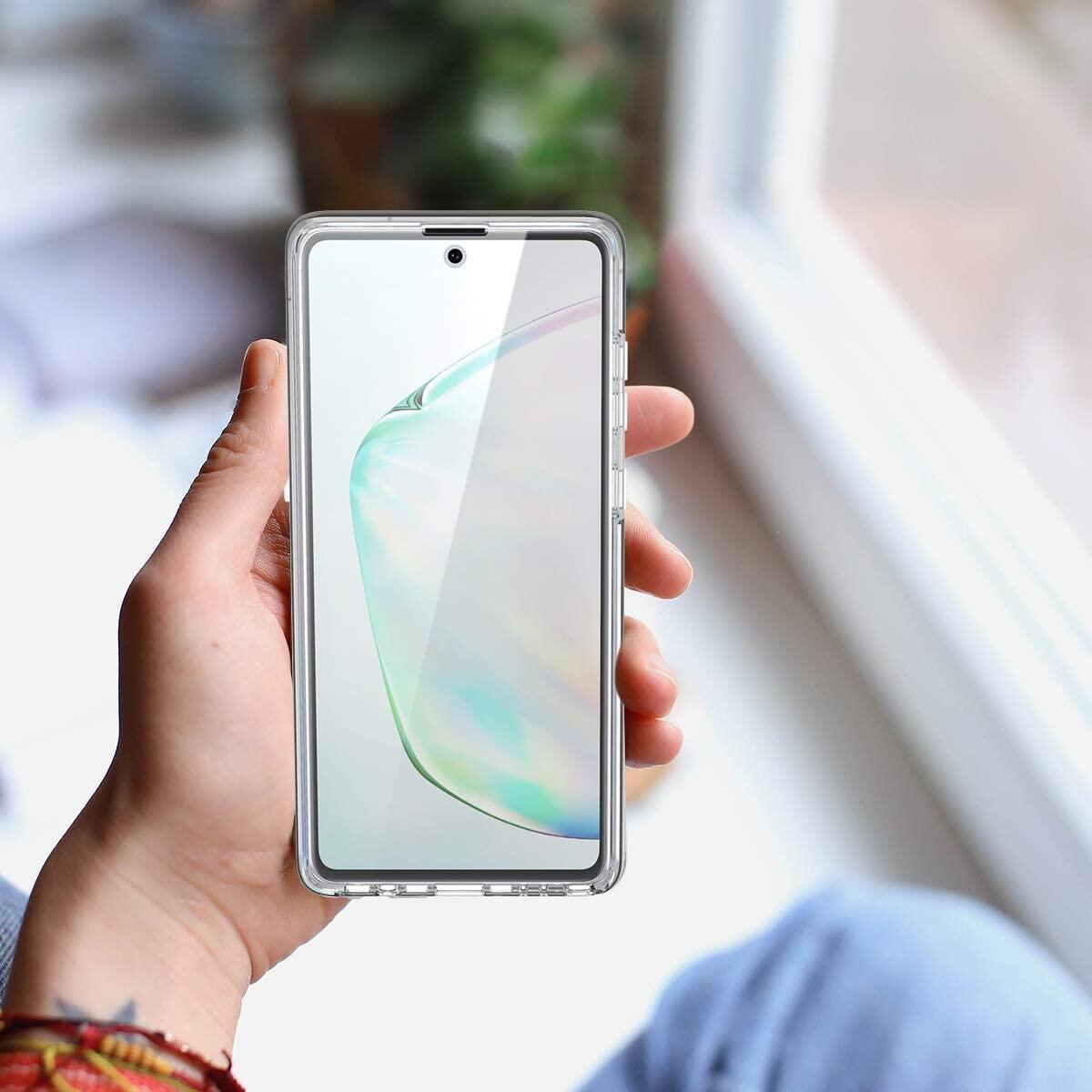Ốp Cho Samsung Galaxy Note 10 Lite 360 Độ [Pha Lê Trong Suốt] Ốp Trong Suốt Toàn Thân Trước Và Sau Ốp Bảo Vệ Màn Hình Bằng Silicon Và Nhựa Siêu Mỏng Ốp Bảo Vệ SM-N770F Cho Samsung Note 10 Lite