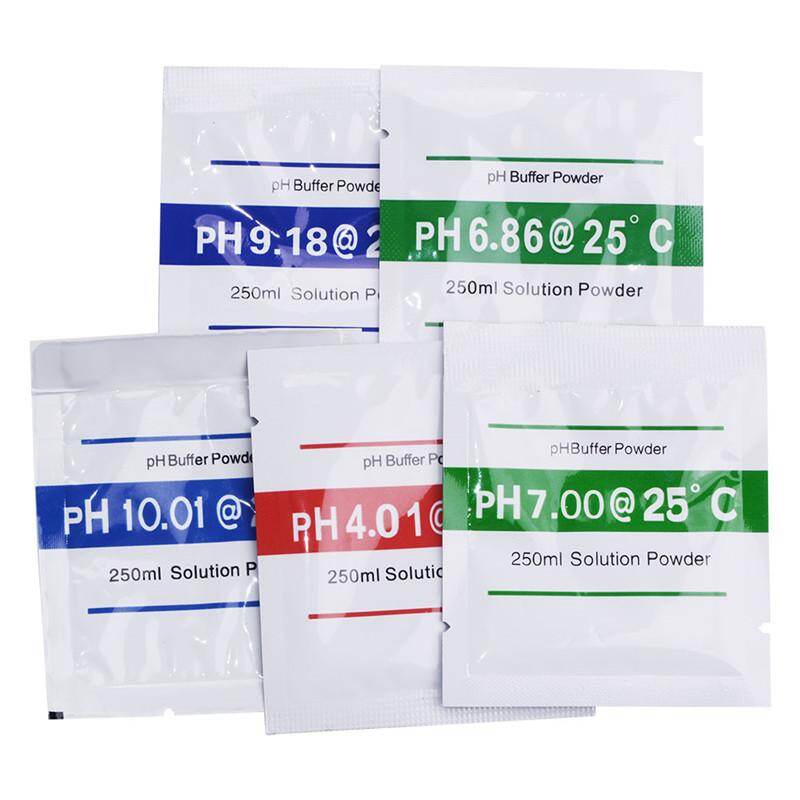 5pcs/lot PH Buffer Powder for PH Test Meter Measure Calibration Solution 4.01/6.86/7.0/10.01/9.18 Calibration Point