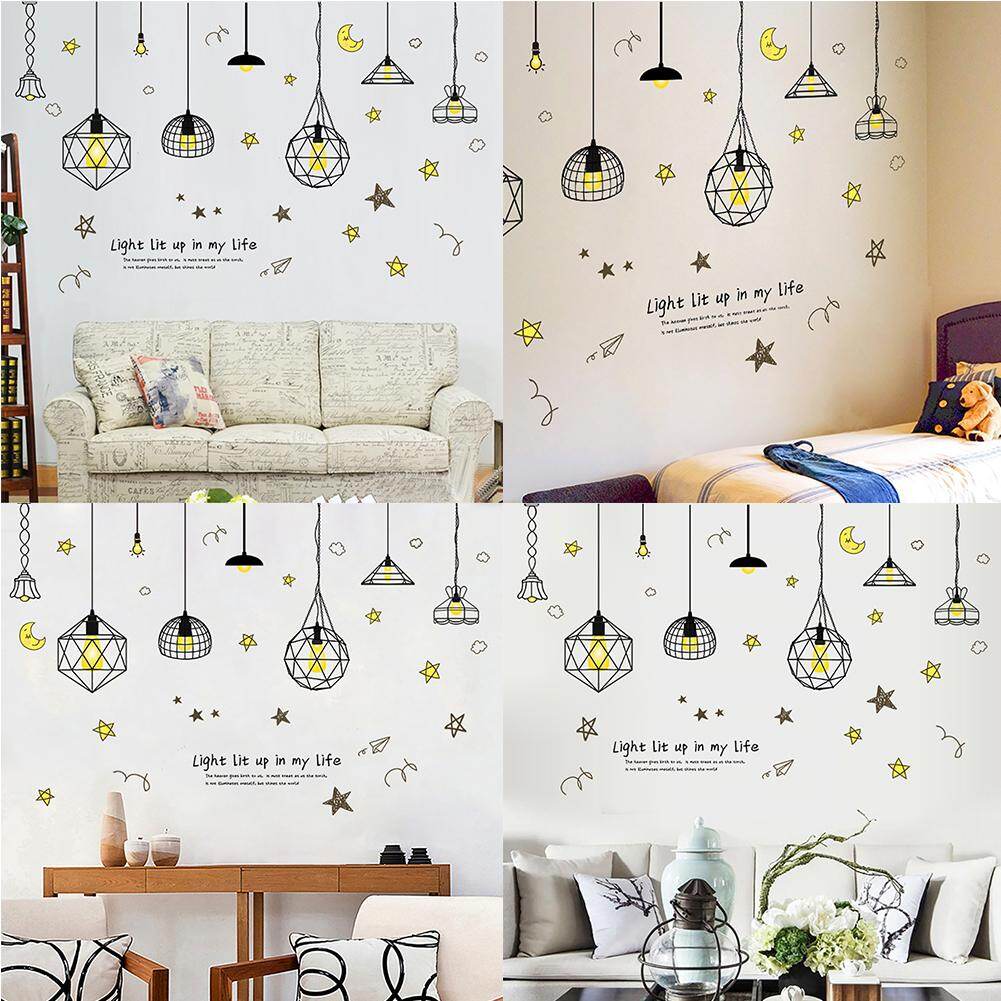 Modern Star Moon Wallpaper Background Baby Room Home Office Wall Sticker Decor