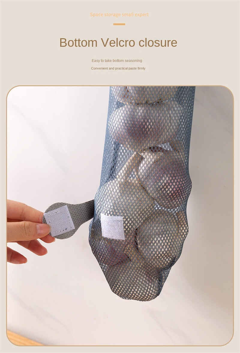 Kitchen Reusable Mesh Storage Bag Washable Foldable Hanging Net Bag Fruit Vegetable String Portable