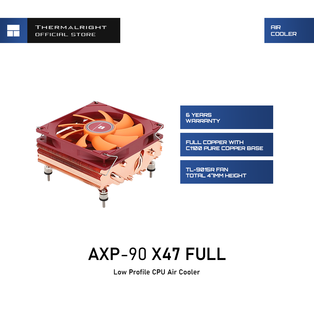 Thermalright AXP-90 X47 Series Low Profile CPU Cooler [Grey/Copper ...