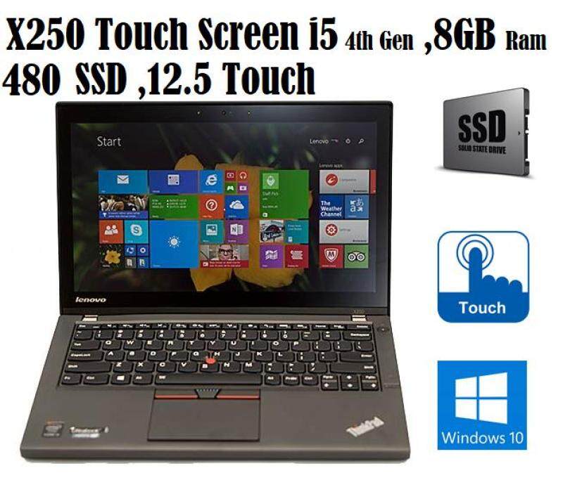 Lenovo ThinkPad X250 TOUCH (Intel Core i5 2.3 GHz, 8 GB RAM, 480 GB SSD, Windows 8.1 Duel Battery Malaysia