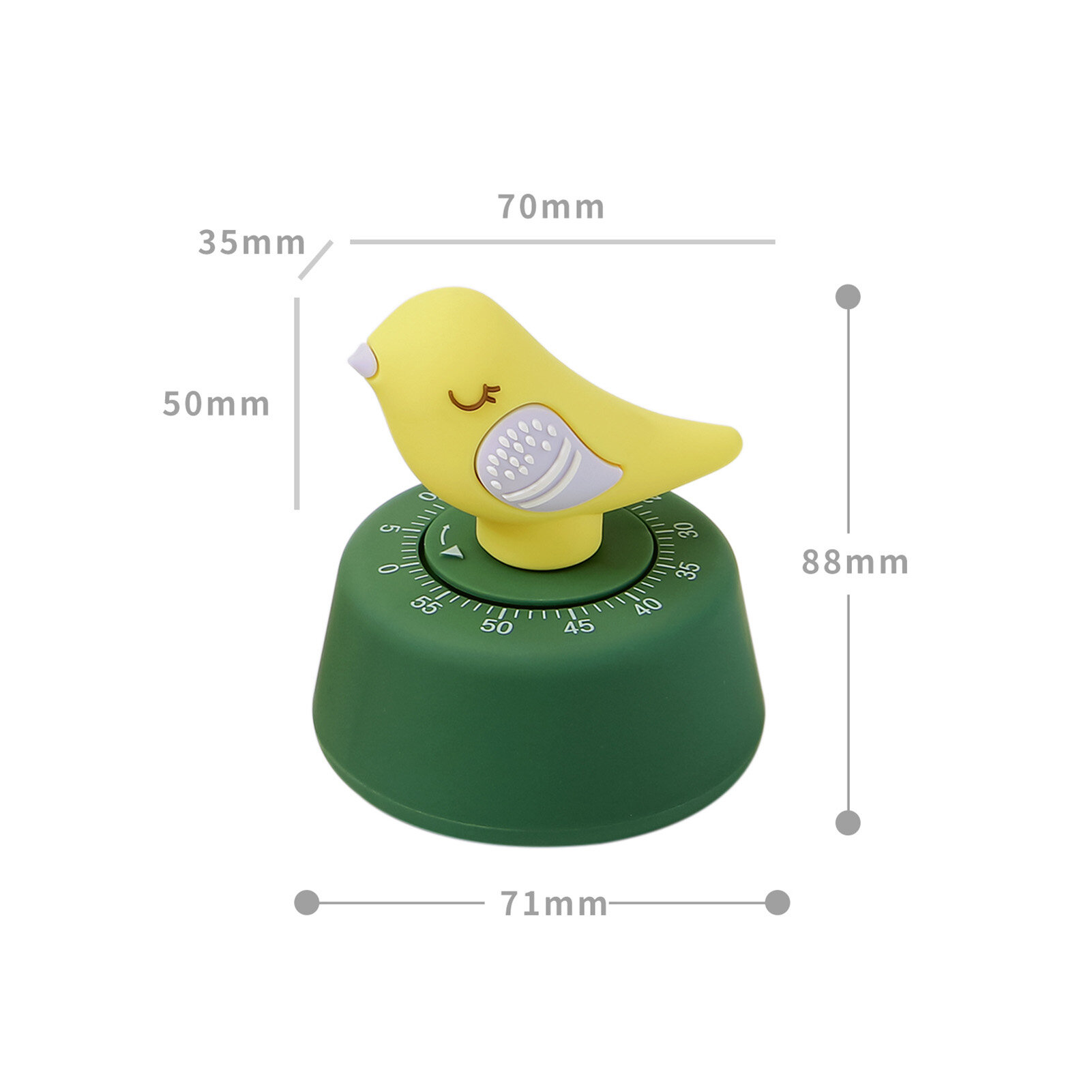 Farfi Cooking Timer 60-Minute Loud Ring ABS Small Bird Wind Up Clock Alarm Kitchen Accessories Useful Cooking Alarm