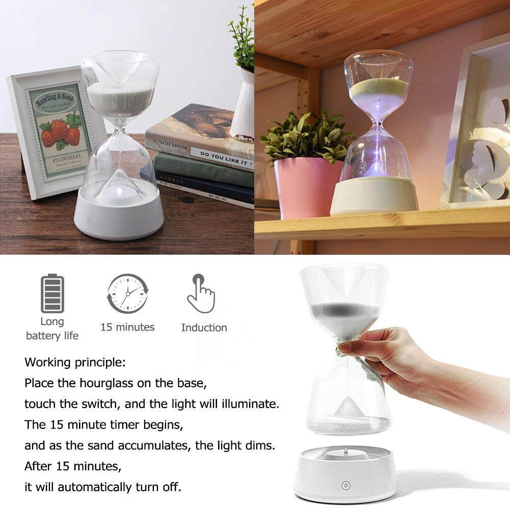 Sáng Tạo Sandglass USB LED Đèn Ngủ Cảm Ứng Đèn Bàn Trang Trí Vật Trang Trí