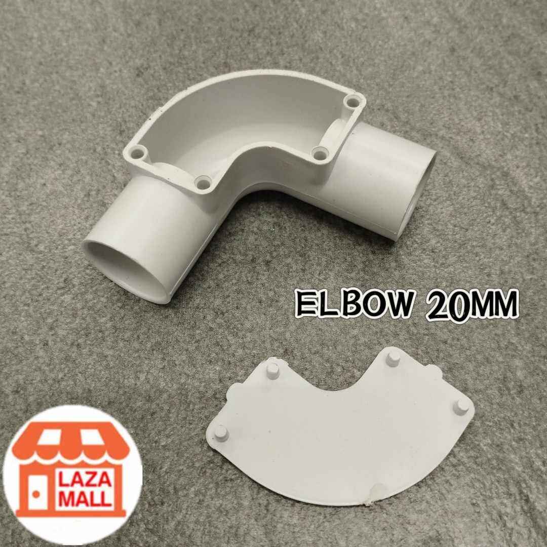 [ PVC CONDUIT L BOLW ] CONNECTOR PIPE PVC SOCKET/ ELBOW TEE/ 20MM ...