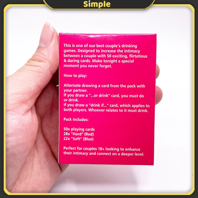 Excited & Exhausted Card Game Couple Drinking Game