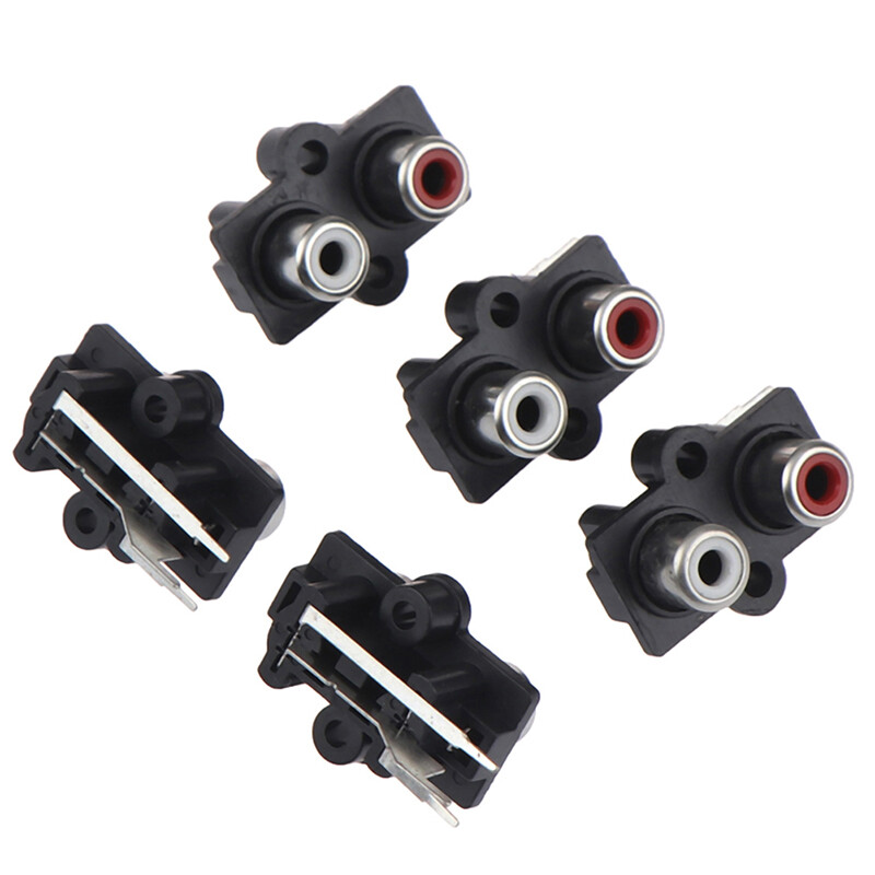 Sissi 5 Cái Giắc Cắm Âm Thanh Nổi RCA Cái 2/4 Lỗ Giắc Cắm Đầu Vào Âm Thanh AV