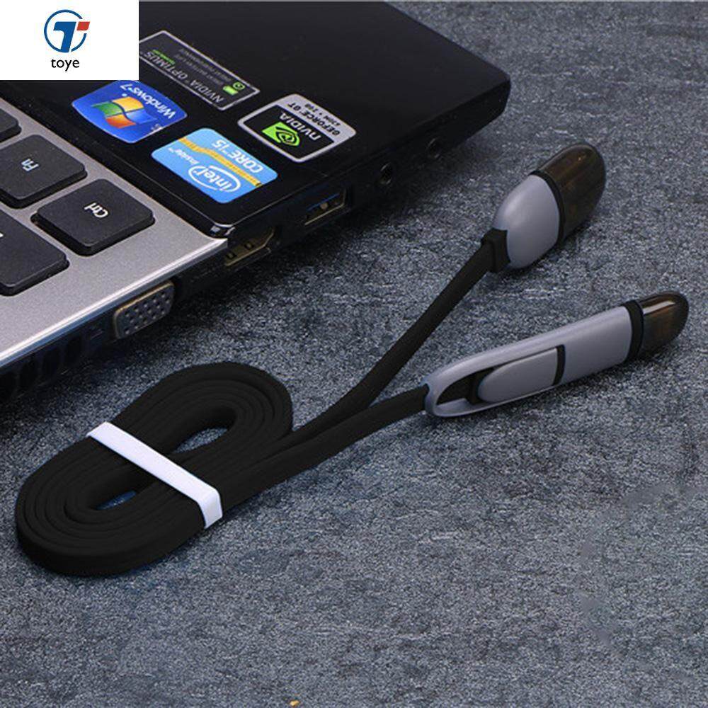 Toye Multi Color Phone Cable Data Line 2 In 1 Function Lines For Apple Android Charging Mobile Cables