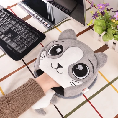 Super low price Cartoon Plush Cat Winter Usb Hand Warmer Mouse Pad Heated Mouse Pad Laptop Game Mousepad Party New Year Christmas Gift for Kids