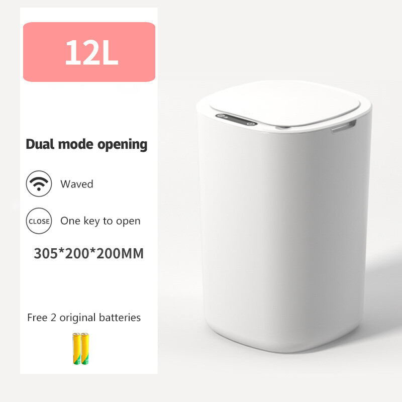 JIASHI Smart sensor trash can Automatic opening Sealed design No smell 12L Garbage classification can be used in the kitchen and bathroom of the household office