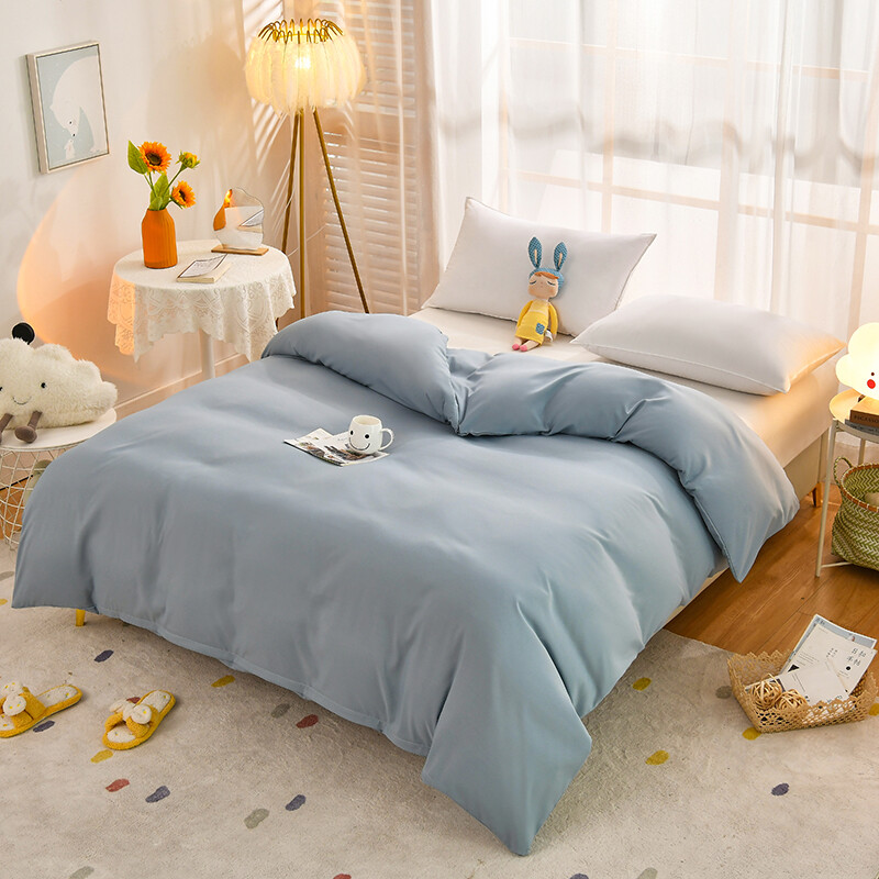 1 pc home bedding 220x240 dark gray color duvet cover double size queen/king size bed cover