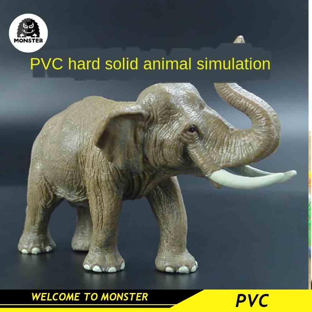 Monster Genuine Pvc Simulation Wild Animal Model Asian Elephant Model Toy