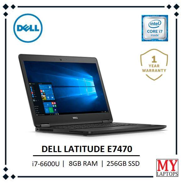 Dell Latitude E7470 Core i7-6600U 2.6GHz / 8GB DDR4 / 256GB SSD / Ultrabook Malaysia