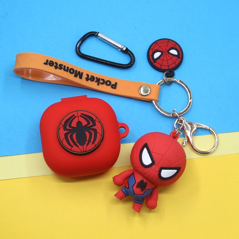 【 Hot Sale】 Cartoon Marvel Earphone Case With Key Chain For Samsung Galaxy Buds Live/Buds Pro Wireless Bluetooth Headphone Protective Cover