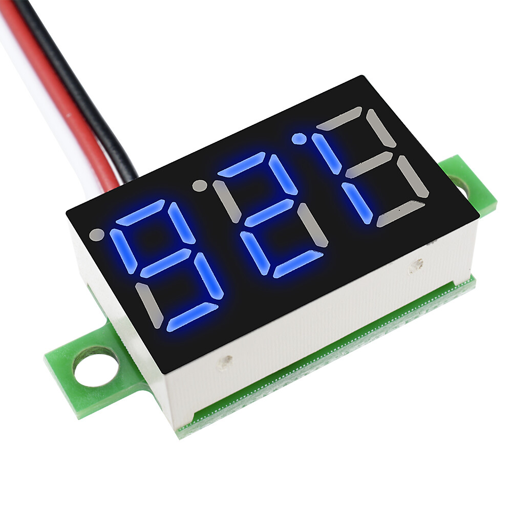 Original Aideepen  DC 0-30V 3 Wires 0.36 inch LED Panel Voltage Meter 3Digit Display Voltmeter