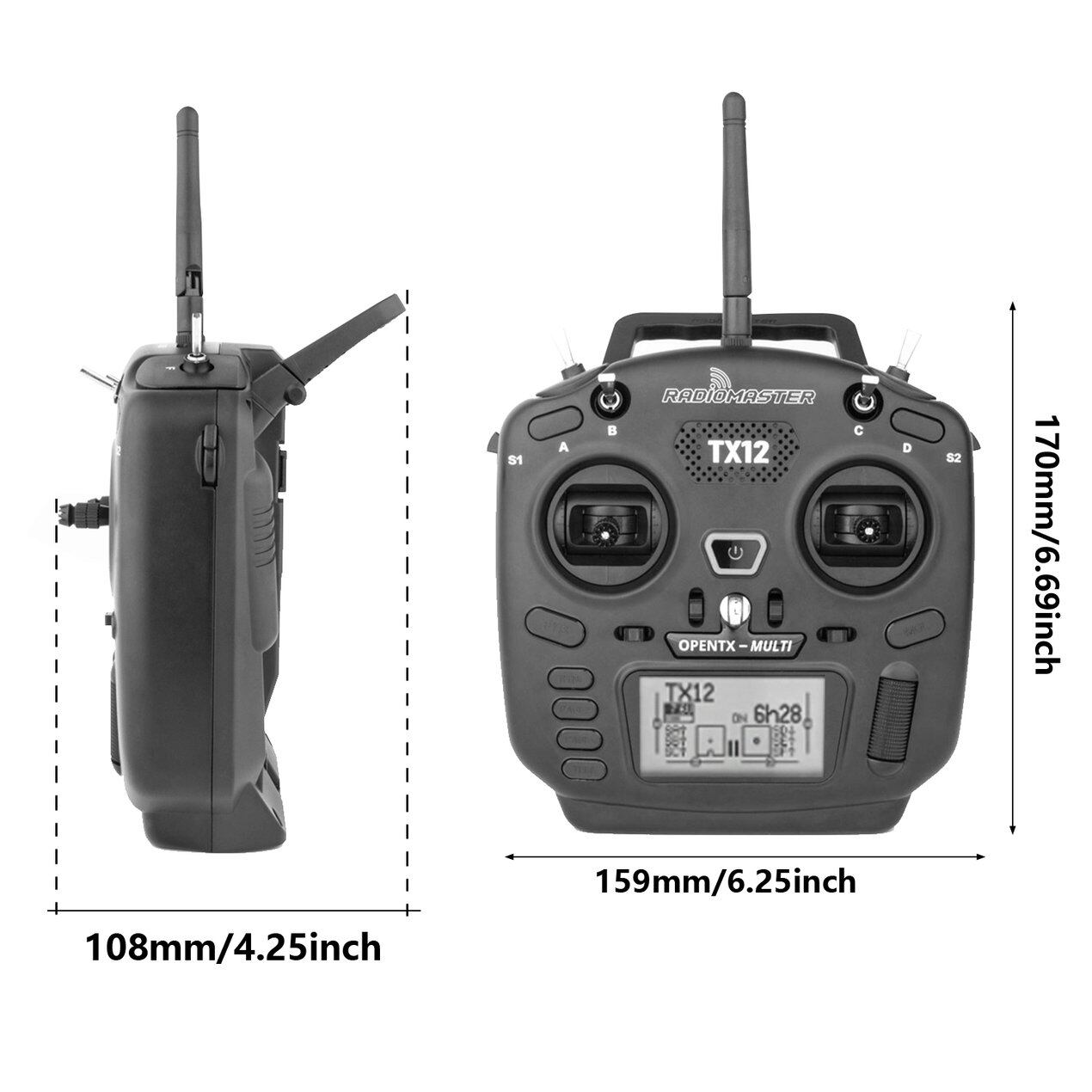 WLLW Radiomaster TX12 16CH OpenTX Multi-โมดูลวิทยุดิจิตอลเครื่องส่ง ...