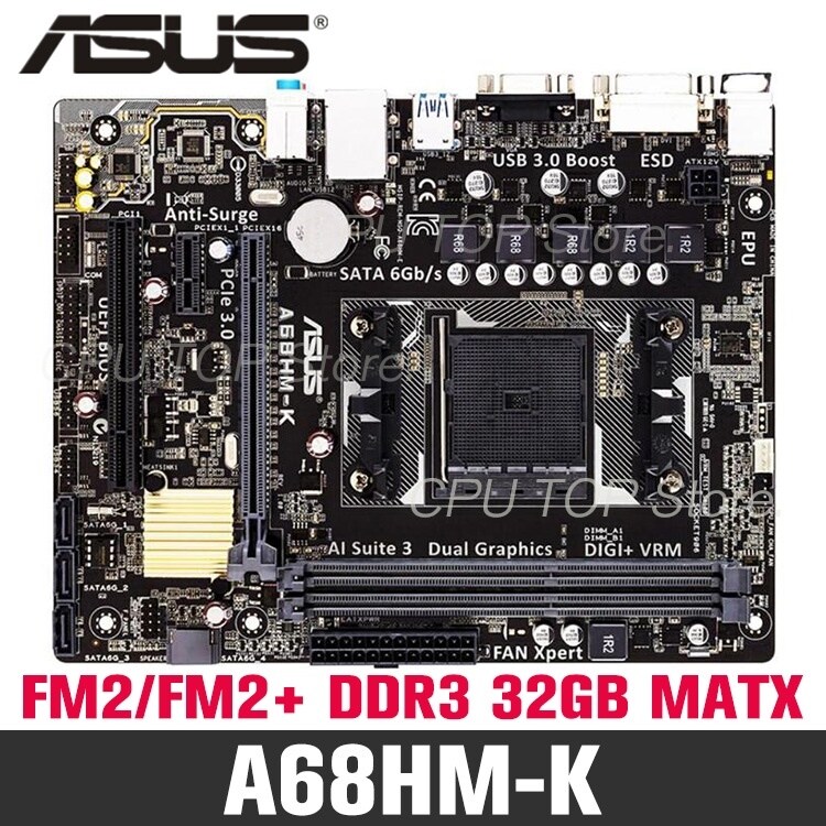 Asus A68hm K Amd Socket Fm2 ⚡️Asus A68HM-K Support A8-7680 A6