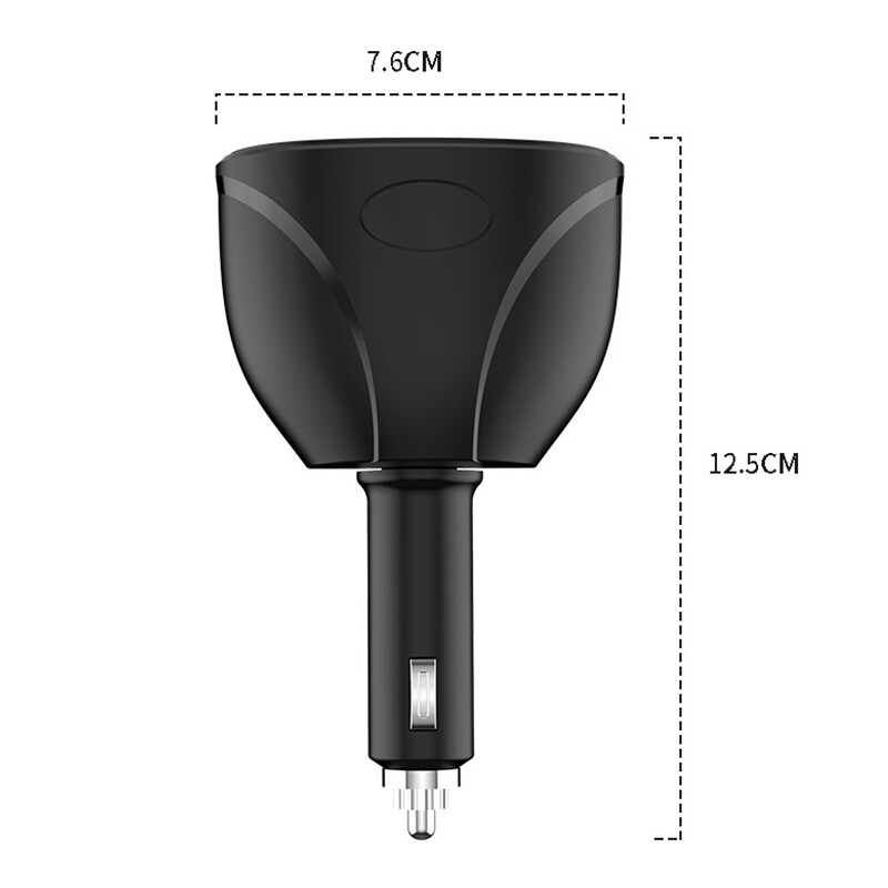 Ổ Cắm Chuyển Đổi Bật Lửa Sạc Xe Hơi 12V Ổ Cắm Chia USB Kép QC3.0