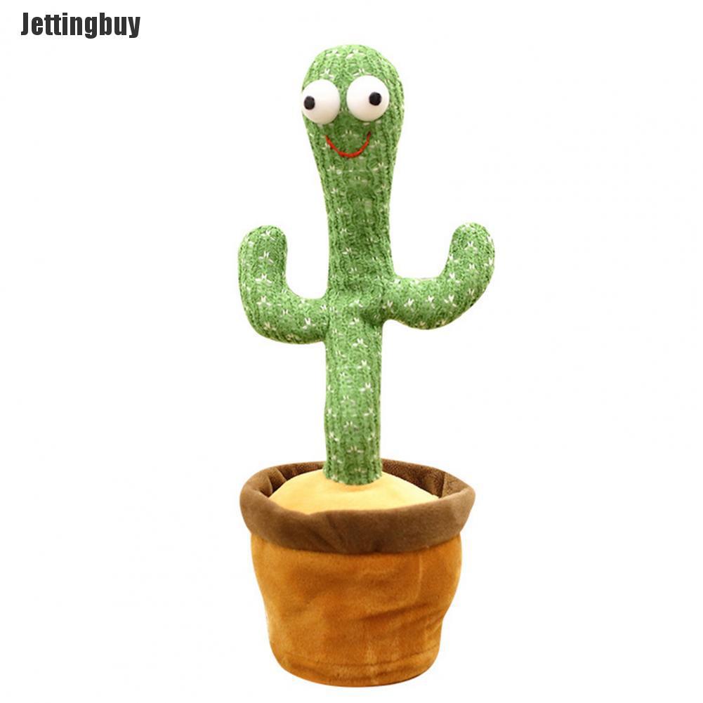 [Jettingbuy] Dancing Cactus Toy,Talking Repeat Singing Sunny Cactus Toy(120 Songs)