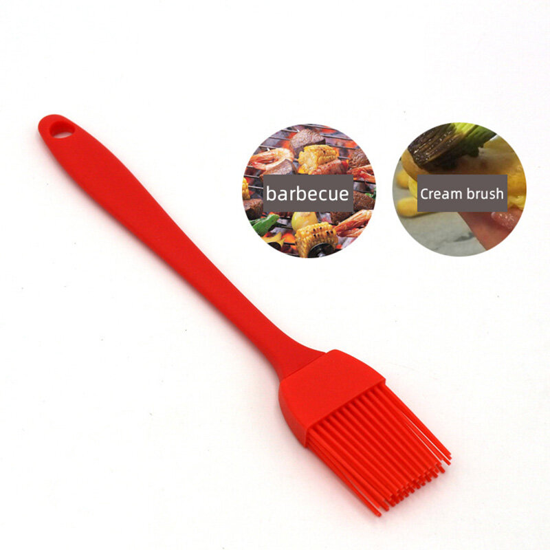 Houseeker 3Pcs High Temperature Resistance Silicone Spatula Baking Rubber Scraper Brush Baking Tools