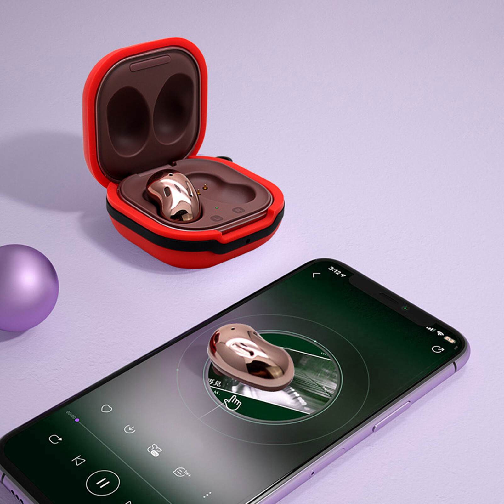 Earphone Case Shockproof Soft Silicone Wireless Bluetooth-compatible Headset Protective Cover for Samsung Galaxy Buds 2/Live Earphone Shell Soft