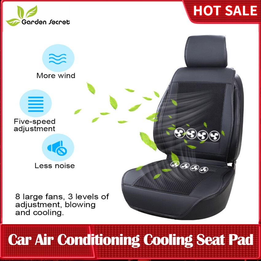 Universal 8 Built-In Fan 3 Speed 12V Cooling Car Seat Cushion Cover Vest Ventilation Fan Air Conditioning Cooling Pad